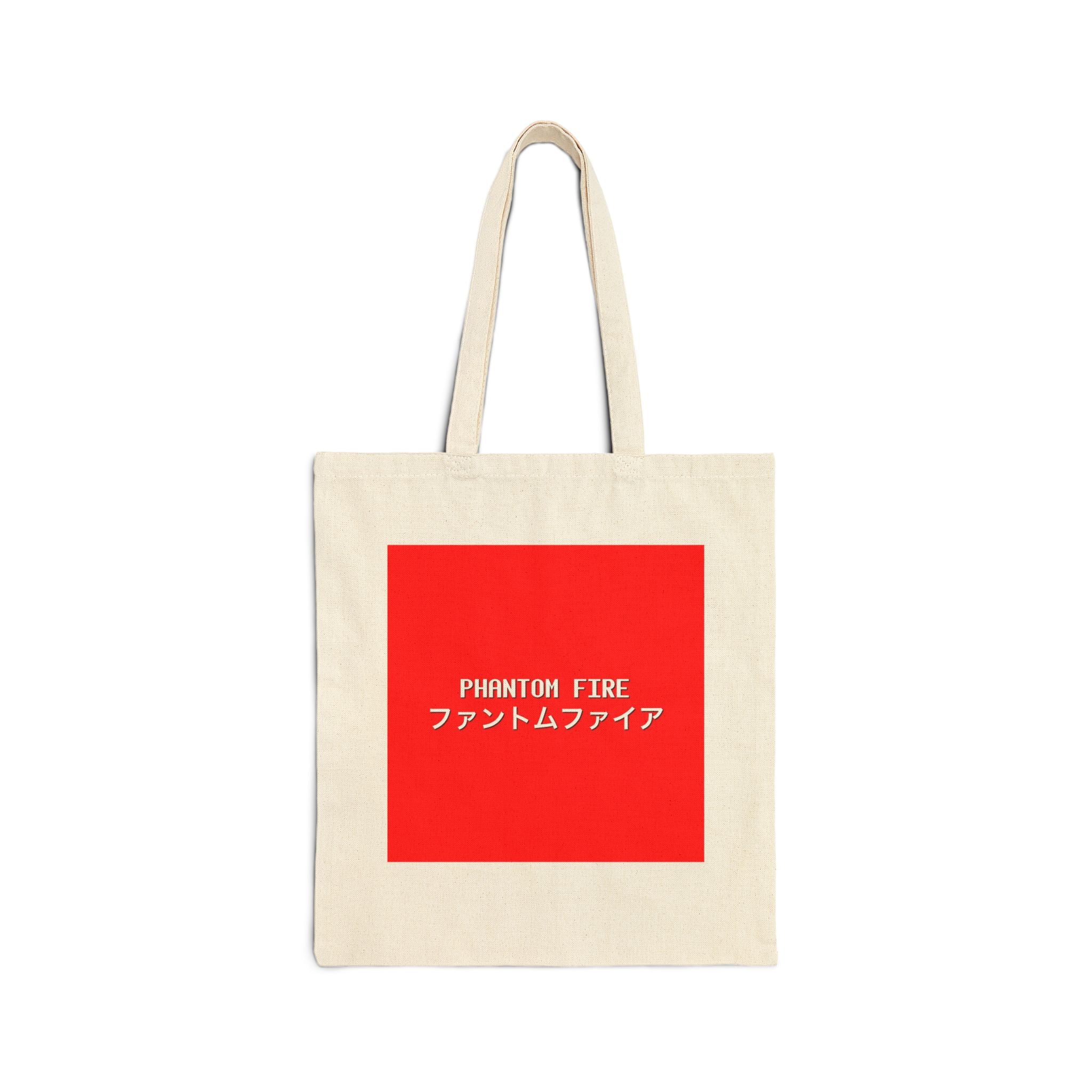 PHANTOM FIRE (japenese) Stylish Cotton Canvas Tote Bag, Eco-Friendly Grocery Bag, Reusable Shopping Tote, Personalized Gift, Chic Beach Bag
