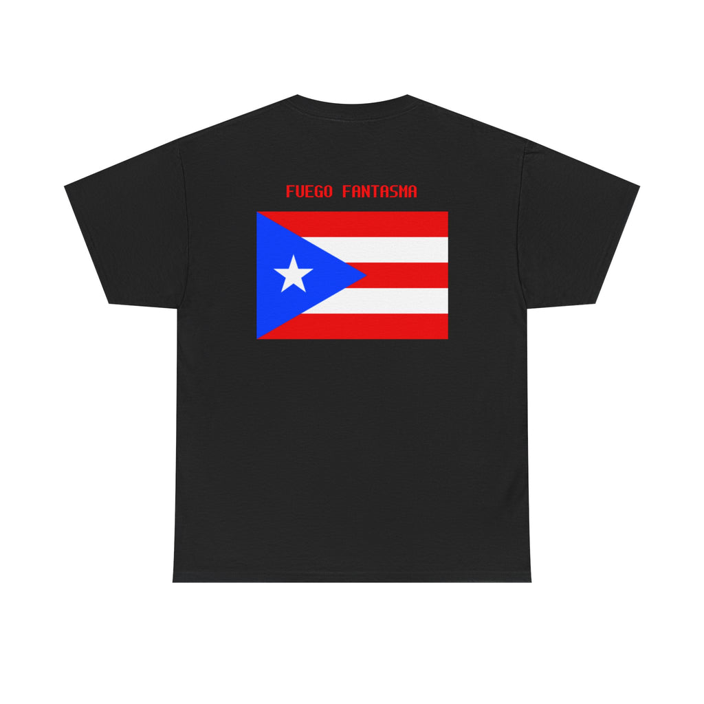 PHANTOM FIRE Unisex Heavy Cotton Tee,  Puerto Rican Pride Top, Graphic Tee,