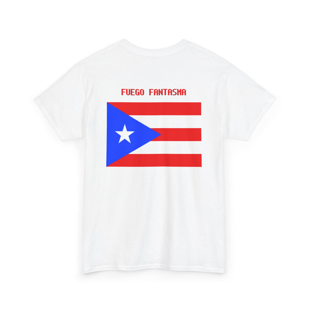 PHANTOM FIRE Unisex Heavy Cotton Tee,  Puerto Rican Pride Top, Graphic Tee,