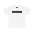 PHANTOM FIRE black and white (PARENTAL ADVISORY EXPLICIT CONTENT music logo ) Unisex Heavy Cotton Tee,