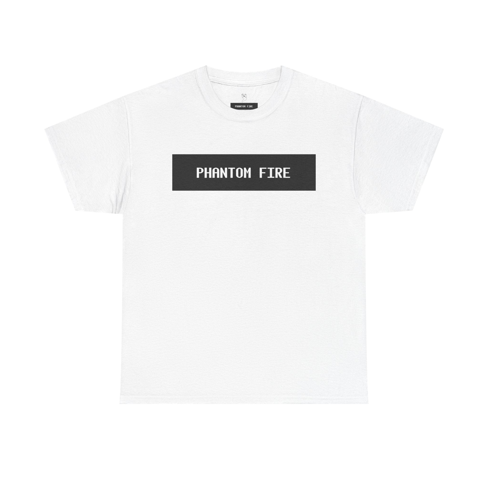 PHANTOM FIRE black and white (PARENTAL ADVISORY EXPLICIT CONTENT music logo ) Unisex Heavy Cotton Tee,