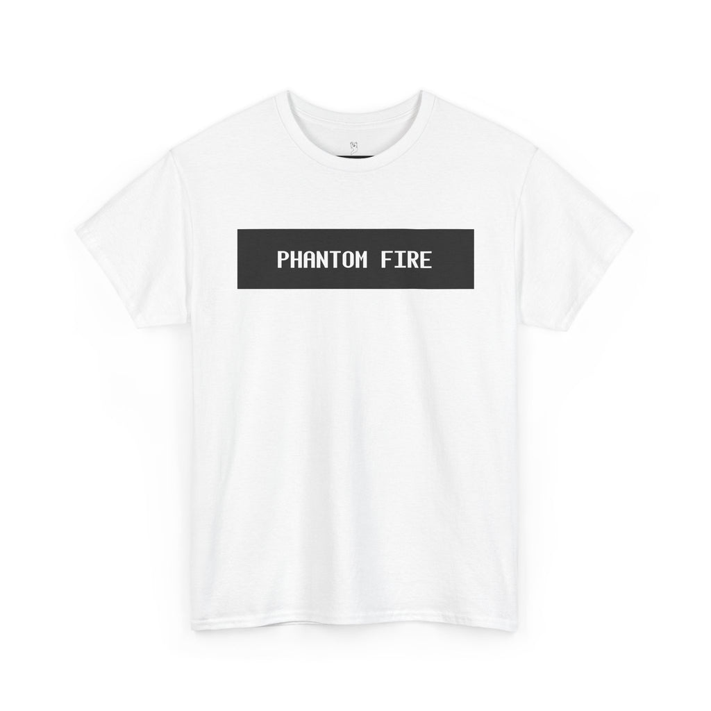 PHANTOM FIRE black and white (PARENTAL ADVISORY EXPLICIT CONTENT music logo ) Unisex Heavy Cotton Tee,